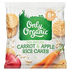 Only Organic 8个月以上婴幼儿 含铁 苹果米饼 20g